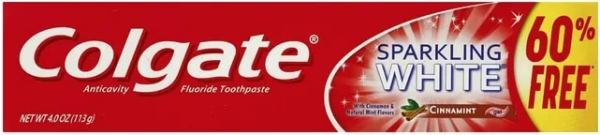 COLGATE Sparkling White 'Cinnamint' Fluoride Toothpaste 113 gr